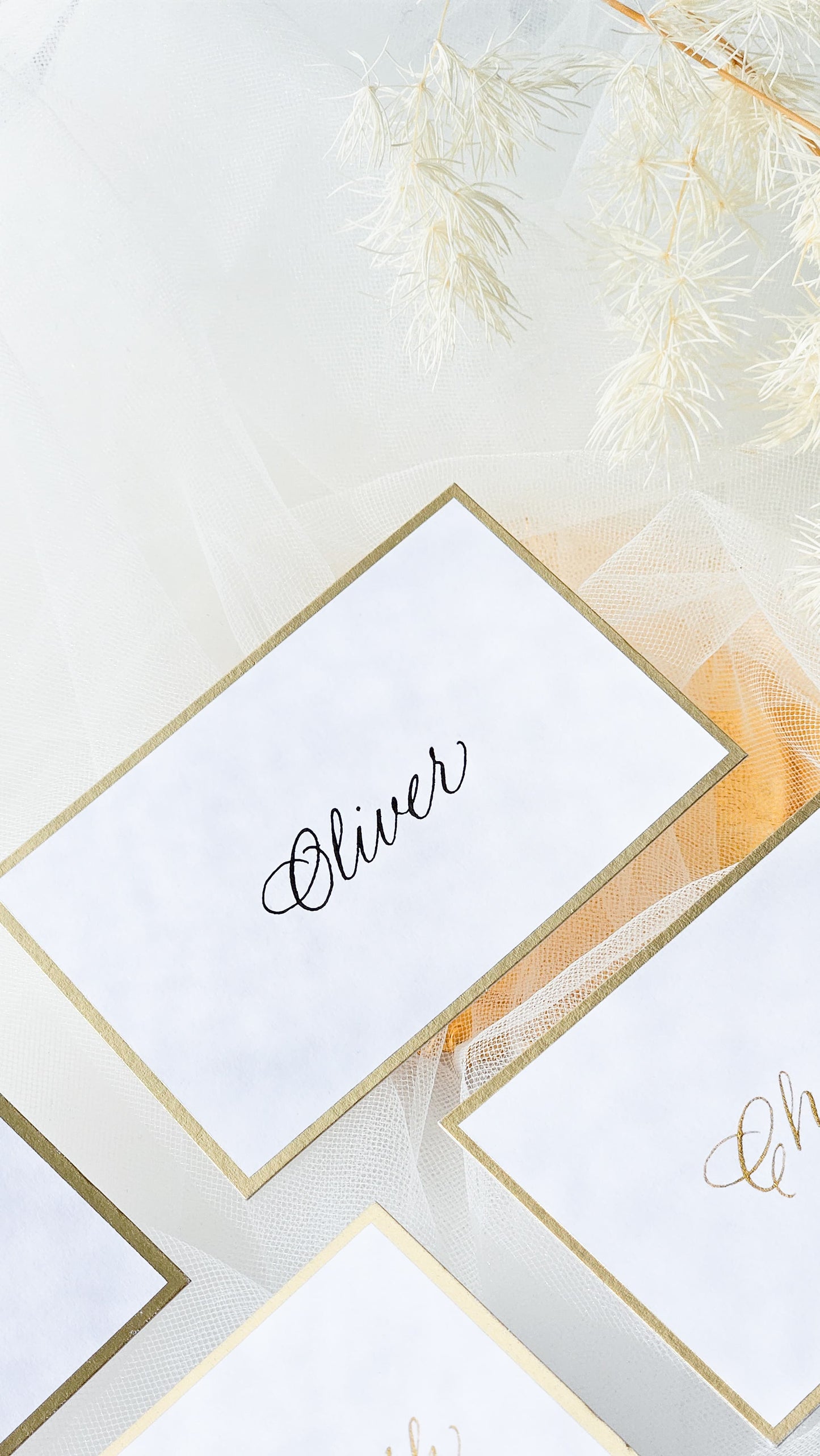 Gold Rimmed Placecard