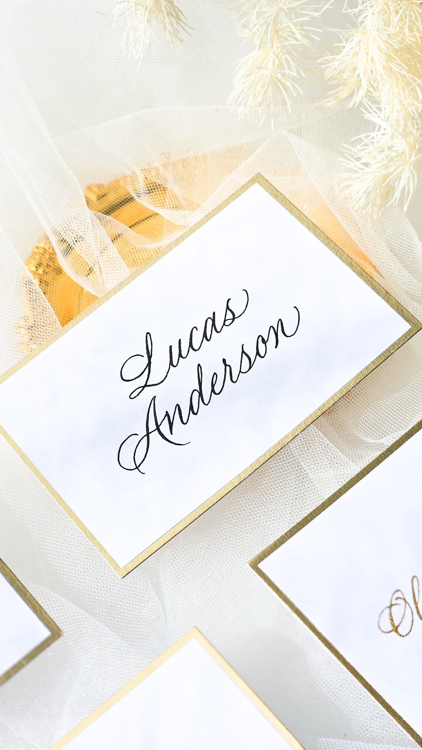 Gold Rimmed Placecard