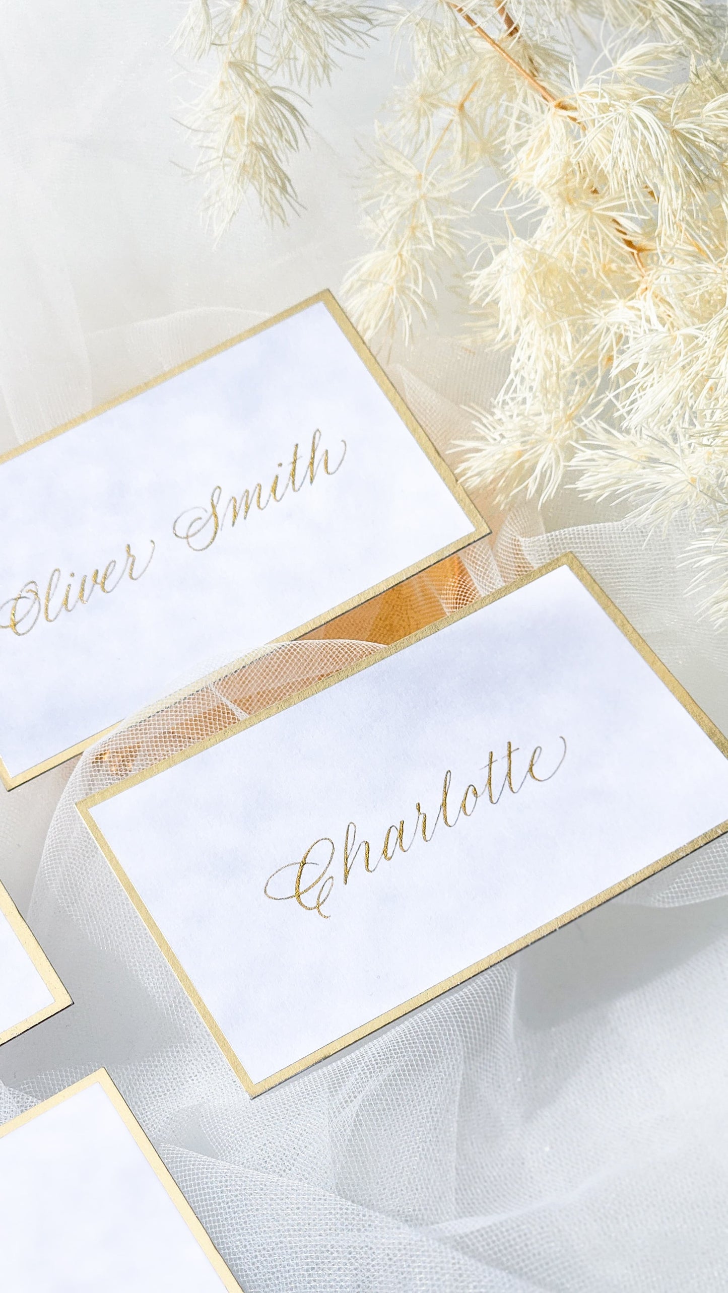 Gold Rimmed Placecard