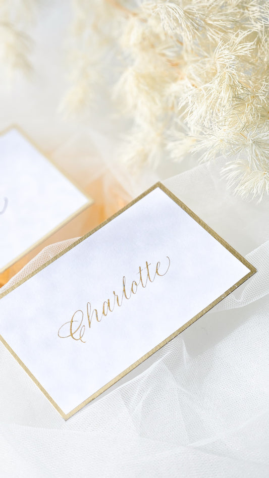 Gold Rimmed Placecard