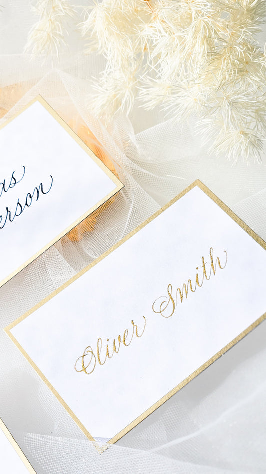 Gold Rimmed Placecard