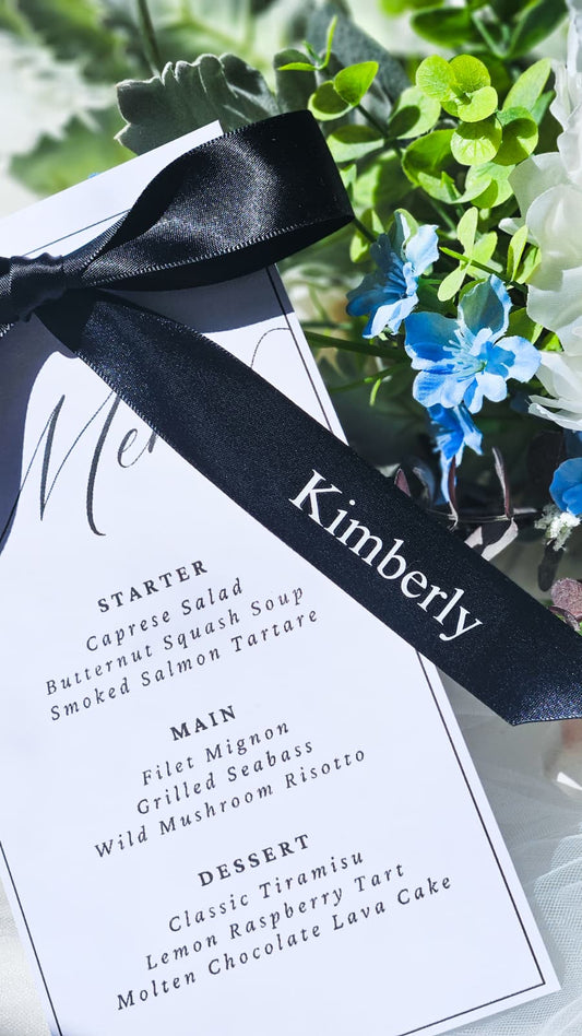 Medium Ribbon Placecard - Vinyl
